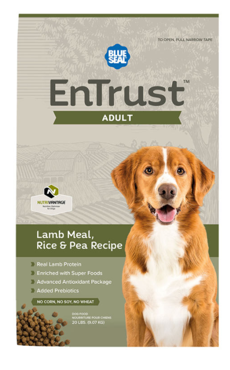 Blue Seal EnTrust Adult Lamb Meal, Rice & Pea Recipe
