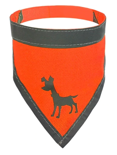 Visibility Dog Bandana, Neon Orange