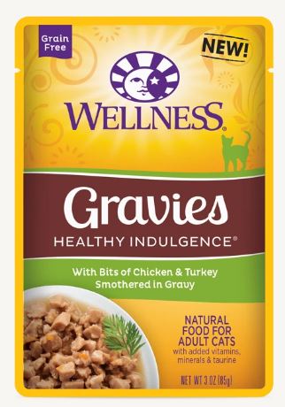 Wellness Healthy Indulgence® Gravies Chicken & Turkey Wet Cat Food, 3oz Pouch