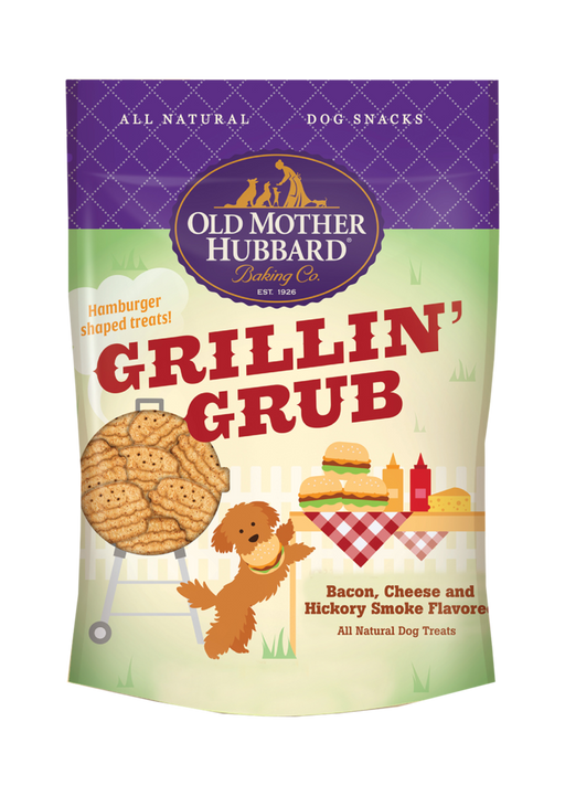 Old Mother Hubbard Grillin' Grub Bacon, Cheese & Hickory Smoke Flavored Dog Treats, 6oz