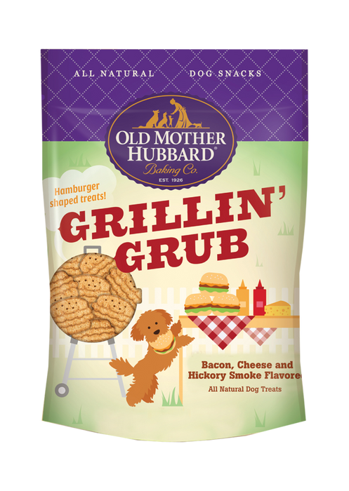 Old Mother Hubbard Grillin' Grub Bacon, Cheese & Hickory Smoke Flavored Dog Treats, 6oz