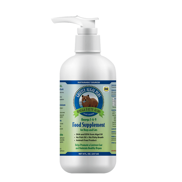 Grizzly Algal Plus Plant-Based Algae Plus Omega Oil for Dogs & Cats