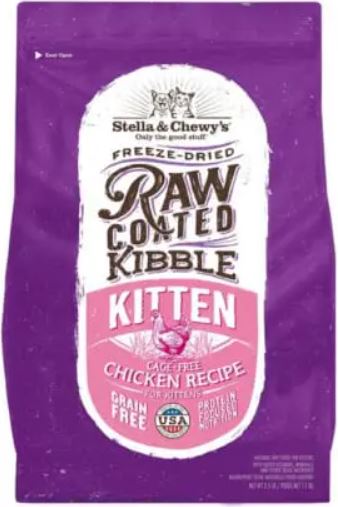 Stella & Chewy's Raw Coated Kibble Kitten Cage Free Chicken Recipe Dry Kitten Food