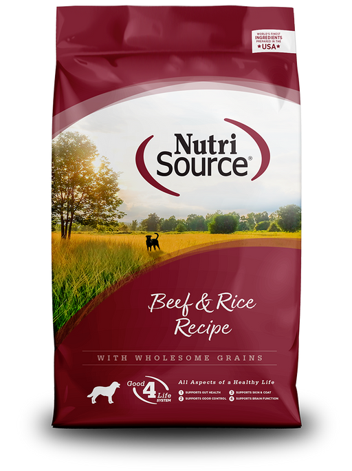 NutriSource Beef & Rice Recipe Healthy Dry Dog Food