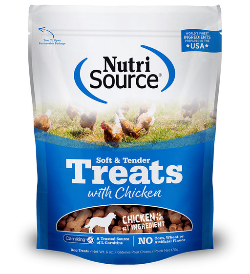 NutriSource Soft & Tender Chicken Treats Healthy Dog Treats, 6oz