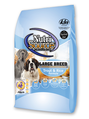 NutriSource Large Breed Trout and Rice Dry Dog Food, 30lbs