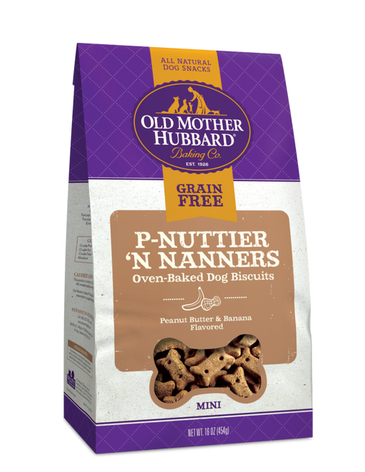 Old Mother Hubbard Crunchy Classic Natural P-Nuttier 'N Nanners Mini Biscuits Dog Treats