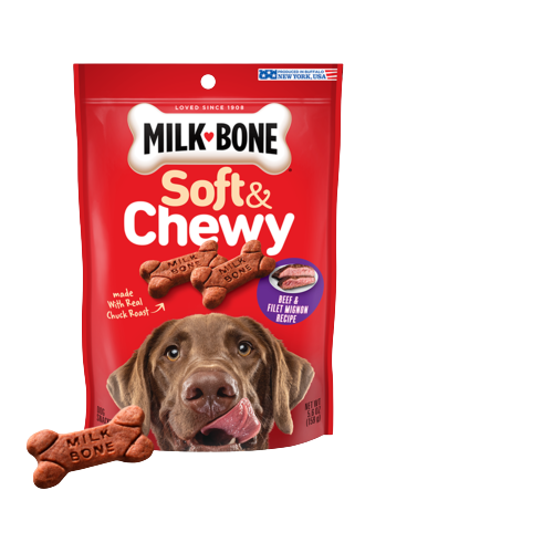 Milk Bone Soft & Chewy Beef & Filet Mignon Dog Treats, 5.6oz