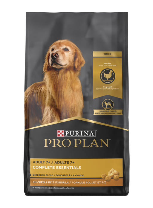 Purina Pro Plan With Probiotics Senior Dry Dog Food, Shredded Blend Chicken & Rice Formula