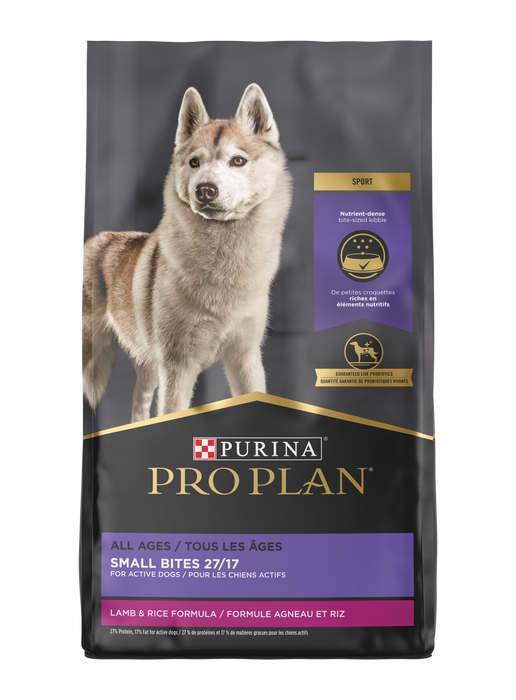 Purina Pro Plan All Ages Sport Small Bites 27/17 Lamb & Rice Formula Dry Dog Food