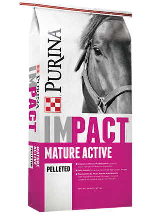 Purina® Impact® Mature Active 10-6 Pelleted Horse Feed