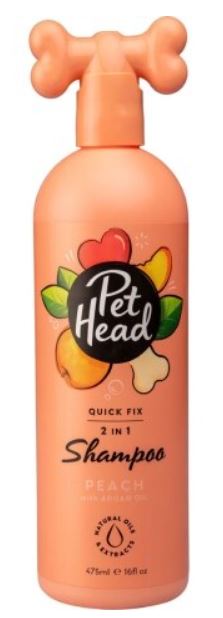 Pet Head Quick Fix 2-in-1 Shampoo & Conditioner, Peach, 16oz