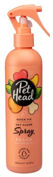 Pet Head Quick Fix 2-in-1 Dry Clean Spray, Peach, 10.1oz