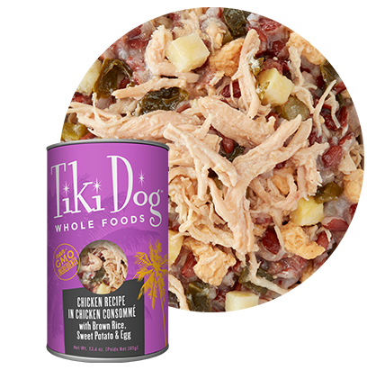 Tiki Dog Whole Foods Chicken Recipe in Chicken Consommé Canned Dog Food, 13.6oz