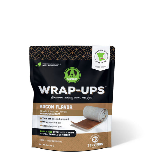 Stashios Wrap-Ups Bacon Flavor Pliable Pill Wrappers for Dogs & Cats