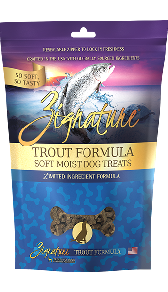 Zignature® Trout Formula Soft Moist Dog Treats, 4oz