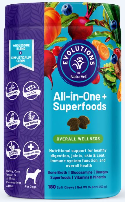 NaturVet Evolutions - All-in-One + Superfoods Soft Chews for Dogs