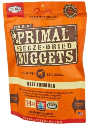 Primal Freeze-Dried Nuggets for Dogs, Beef