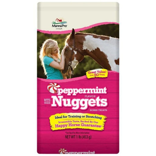 Manna Pro Peppermint Nuggets Horse Treats, 1lb