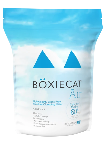 Boxiecat Air™ Lightweight, Scent Free, Premium Clumping Litter