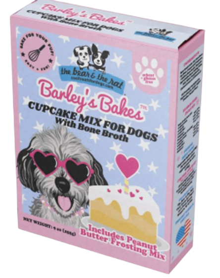 Cupcake Mix for Dogs, Bone Broth with Peanut Butter Frosting, 9oz