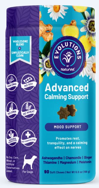 NaturVet Evolutions - Advanced Calming Support Soft Chews for Dogs