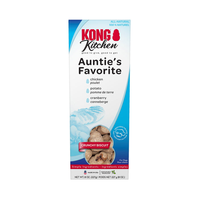 KONG Kitchen Auntie’s Favorite Crunchy Biscuit Dog Treats, 8oz