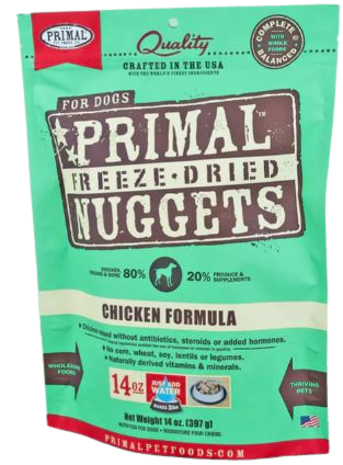 Primal Freeze-Dried Nuggets for Dogs, Chicken