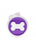 Classic Big Purple Circle Bone ID Tag