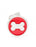 Classic Big Red Circle Bone ID Tag