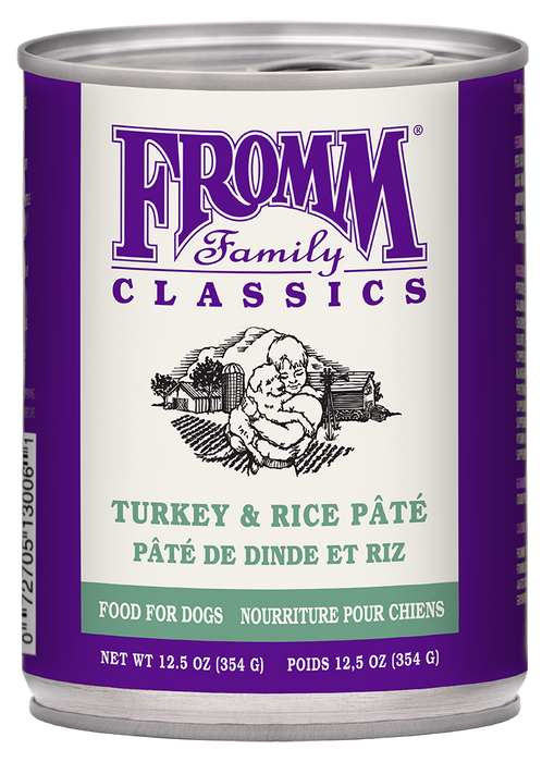 Fromm Classic Turkey and Rice Pate Canned Dog Food, 12.5oz