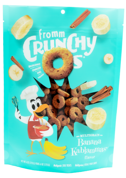 Fromm Crunchy O's Banana Kablammas Flavor Dog Treats, 6oz bag