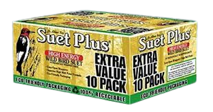 Suet Plus High Energy Wild Bird Suet, Extra Value 10 pack, 11oz cakes