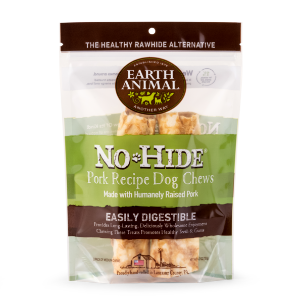Earth Animal Pork No-Hide® Wholesome Dog Chews - Medium, 7"