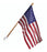 American Flag Wood Pole Kit With Poly Flag