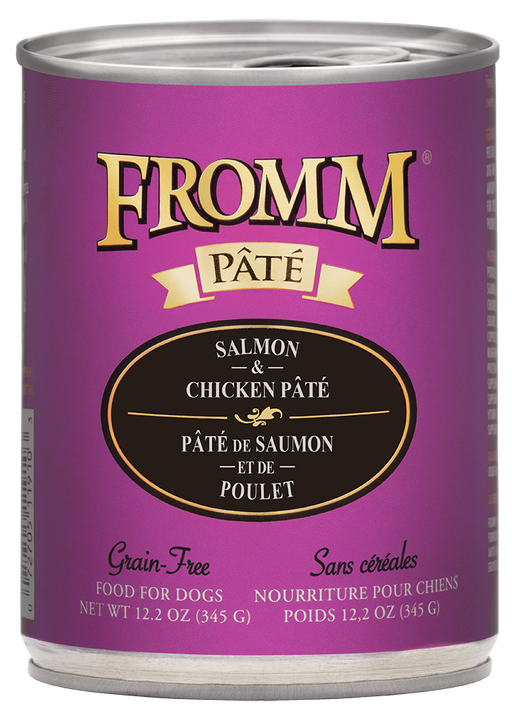 Fromm Grain Free Salmon & Chicken Pâté Canned Dog Food, 12.2 oz