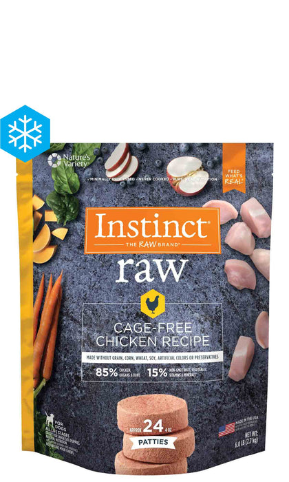 Instinct Raw Frozen Patties Cage-Free Chicken Recipe