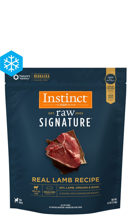 Instinct Raw Signature Frozen Medallions Real Lamb Recipe