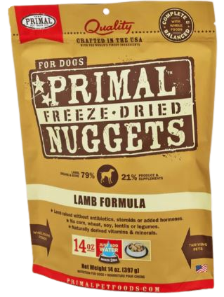 Primal Freeze-Dried Nuggets for Dogs, Lamb