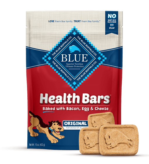Blue Buffalo Health Bars Baked with Bacon, Egg and Cheese Dog Treats, 16oz