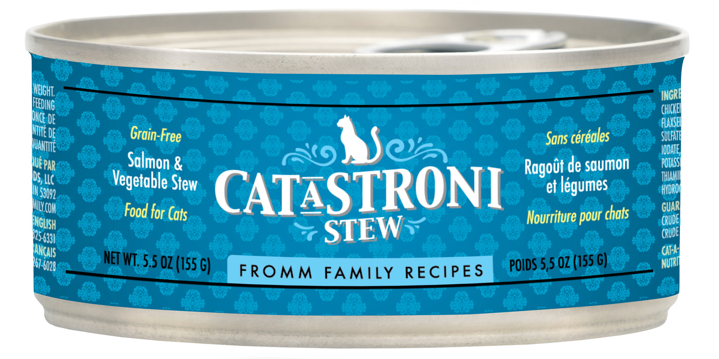 Fromm Family Recipes Cat-A-Stroni Stews Salmon & Vegetables Canned Cat Food