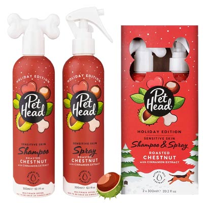 Pet Head Roasted Chestnut Dog Shampoo & Spray Holiday Set