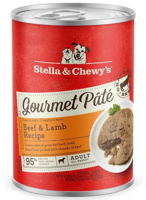 Stella & Chewy's Gourmet Pâté with Beef & Lamb Canned Dog Food, 12.5oz
