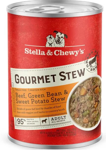 Stella & Chewy's Gourmet Beef, Green Bean & Sweet Potato Stew Canned Dog Food, 12.5oz