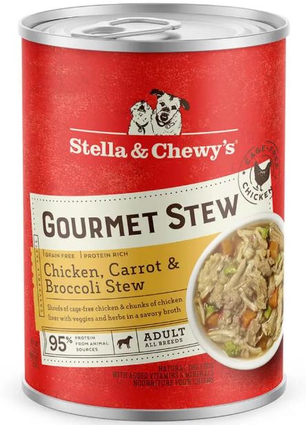 Stella & Chewy's Gourmet Chicken, Carrot & Broccoli Stew Canned Dog Food, 12.5oz