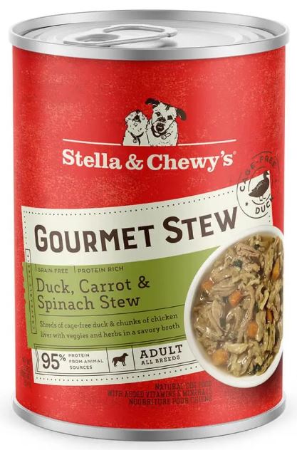Stella & Chewy's Gourmet Duck, Carrot & Spinach Stew Canned Dog Food, 12.5oz