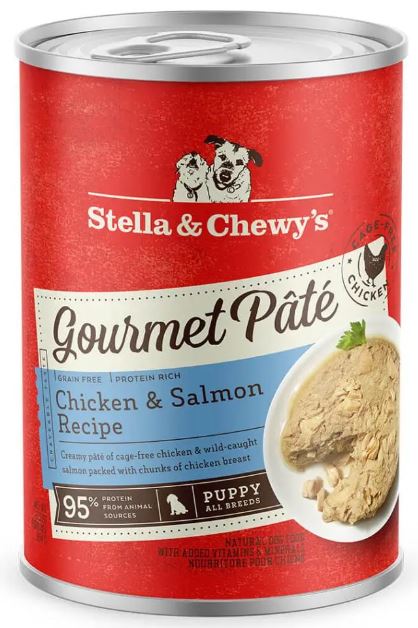Stella & Chewy's Gourmet Pâté for Puppies with Chicken & Salmon Canned Dog Food, 12.5oz