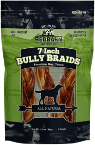 Redbarn Naturals Odor Free Braided Bully Stick, 7"