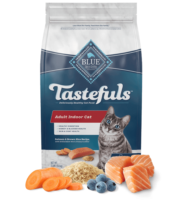 Blue Buffalo BLUE™ Tastefuls Indoor Health Salmon and Brown Rice Recipe Dry Cat Food, 7lb