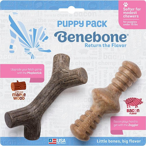 Benebone Maplestick / Bacon Zaggler Puppy Pack